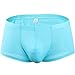 Men Boxer Briefs Bulge Cotton Cool Stretch Seamless Sexy Comfy Fashion Casual Light Loose Stretchy Ultra Thin Elastic Quick Dry Elegant Blue