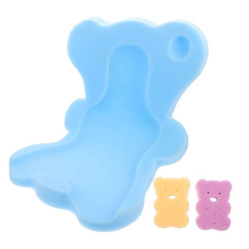 Totority Bath Sponge Mat Non- Cushion for Newborns Quick Drying Pu Material Random Colors Skin-Friendly Bath Pad for Boy Girl and Toddlers Fun Cartoon Design to Make Bathing Enjoyable