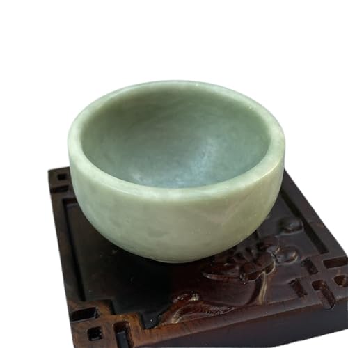 1pc Dark Gray Crystal Bowl Tableware Wine Set Minerals Spiritual Stone Living Ornaments SXQWEPGOM