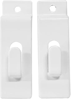 DBM IMPORTS Single Notch Hook Slatwall Hooks, White, 2 Pc Set
