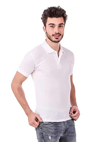 Image of KEOTI Poly Cotton(Mattey) Collar Neck Half Sleeves Tshirt for Men & Boys (Pack of 3), Plain-Regular Fit, Casual Wear, Polo Tees for Daily Use Stylish Comfortable Men's T-Shirt