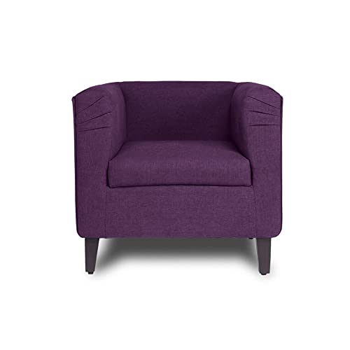 Image of Wakefit Sofa Set | 3 Year Warranty | Sofa 4 Seater, 4 Seater Sofa for Living Room, Wooden Sofa Set, Sofa Set 2+1+1 Seater - Miami(Tahoe : Grape Purple)