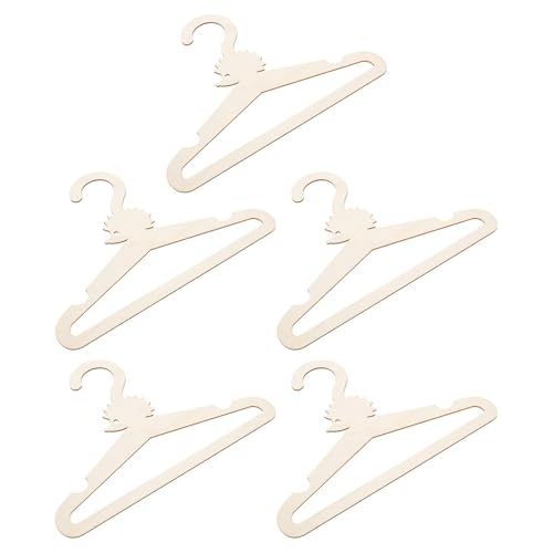 LOORGVEL Perchas para Ropa Infantil de Madera Diseño de Animales de Dibujos Animados Antideslizantes Tamaño Pequeño 5 Piezas para Guardarropa Recién Nacidos Ideales para Guardería y