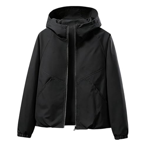 Veste coupe ample légère respirant blouson court à capuche décontracté femme - 3
