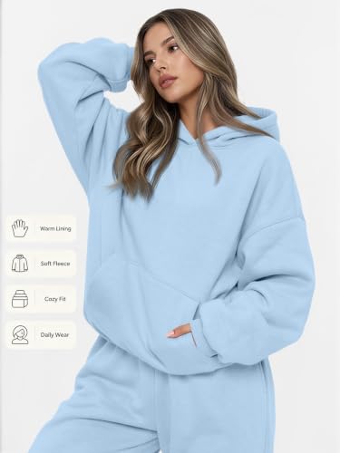Image of AUTOMET Womens 2 Piece Lounge Sweatsuit Fall Fashion Matching Sweat Sets | Oversized Fall Hoodies & Baggy Jogger Sweatpants Fashion 2026 Outfits