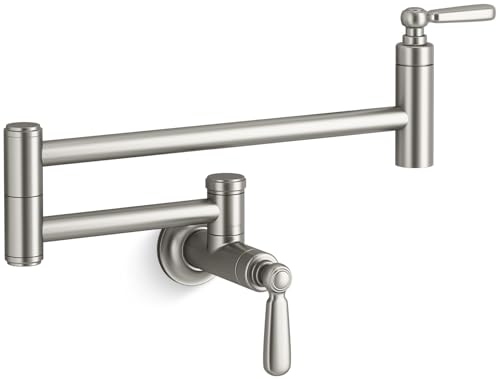 Kohler K28359-VS Edalyn by Studio McGee 3.2 GPM Wall Mounted Single Hole Pot Filler Vibrant Stainless