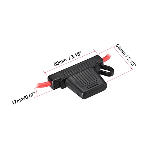 Uxcell Fuse Holder In-Line 8Awg Waterproof Fuse Holder Black For Fuse #TOP1