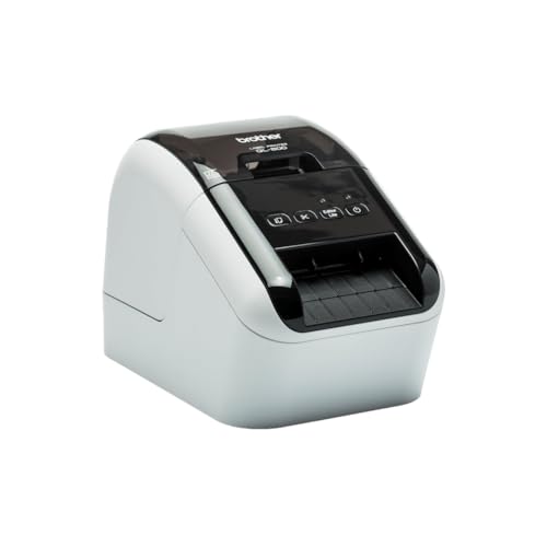 Brother Ql800 Stampante Per Etichette A Trasferimento Termico Diretto, Plug & Print, Collegabile A Pc, Stampa A Due Colori Rosso E Nero, Interfaccia U