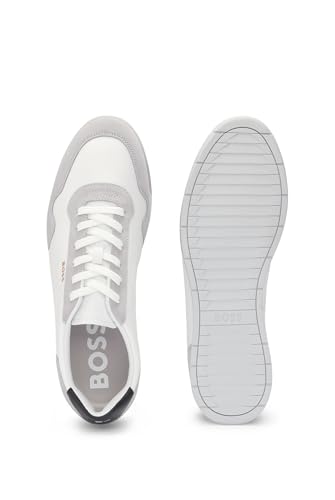 Image of BOSS Men's Titanium SL sdtxny Trainers Made of Various Materials with Suede Details and Lacing Size