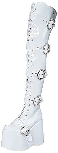 Ellie Shoes Women's Platform Over The Knee Boot 500-KAMORA-WHT-6