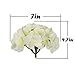 Flojery Silk Hydrangea Heads Artificial Flowers Heads with Stems for Home Wedding Decor,Pack of 10 (Ivory)