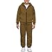 Kids Athletic Sweatsuit Boys Girls Tracksuits Full Zip Sports Jogging Suits Sets Fashion Hoodies and (Brown, 4-5 Years)