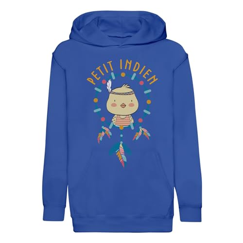 Sweat à capuche enfant poussin haut de gamme avec illustration premium le petit indien