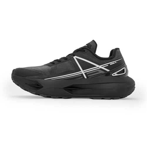 Image of Red Tape Men's Sneakers Black Grey Mesh TPU Round Toe Lace-Up