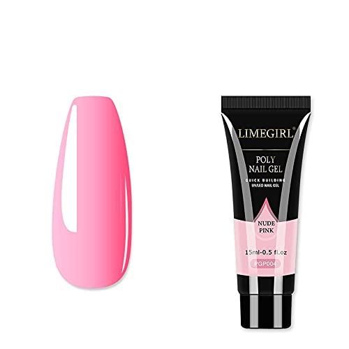 Limegirl Nude Pink Poly Nail Gel Finger Extension Nail Art Design Acrylic Gel Varnish hybrid 15ML Poly Extension Nail Gel Polish (LG-15ml-PGP04)-image-10