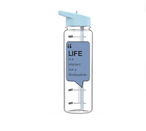 Bouteille d'eau en plastique de 720ml avec paille intégrée pour hydratation quotidienne sportive - 2
