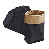 mine OFFICEKULTUR – Papiersack, Paperbag, XL, 3 Stück, schwarz, Aufbewahrung