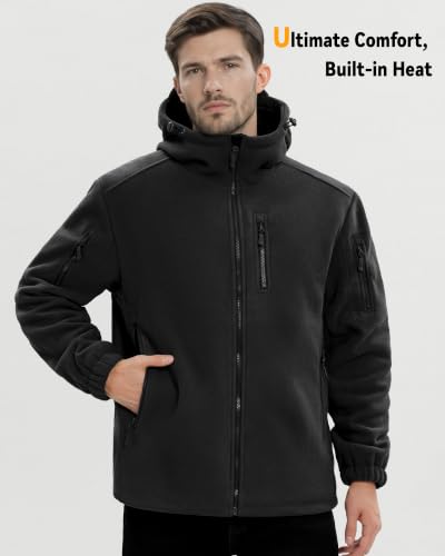Image of Wulcea Graphene Heated Fleece Jacket for Men 12V Fast Charge 18400mAh Large Capacity