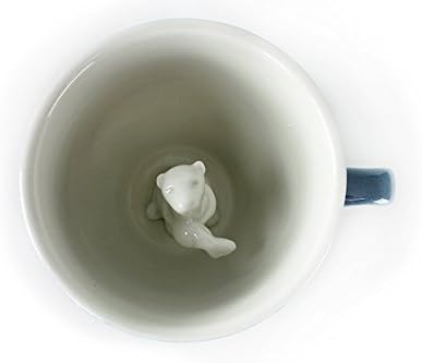 Creature Cups Sea Otter Ceramic Mug – 11 oz Gray Blue Coffee Cup with Hidden 3D Otter Inside – Unique Gift for Coffee, Tea & Ocean Lovers - Image 8