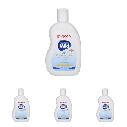 Image of Pigeon Baby Moisturizing Body Lotion, For New Born, Combination Skin Types, Paraben Free, Enriched with Oat Lipid and Almond Oil, 100 ml (Pack of 4)