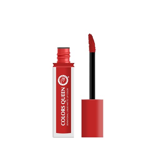 Image of Colors Queen Sensational Liquid Matte Lipstick - 7g | Long Lasting, Fade & Transfer Proof Lipstick | Highly Pigmented, Water & Smudge Proof Liquid Lipstick for Women (10 - Cheerry on Top)