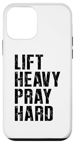 Lift Heavy Pray Hard Christian Faith �t�B�b�g�l�X �O�����W �W�� �X�}�z�P�[�X iPhone 12 mini �p