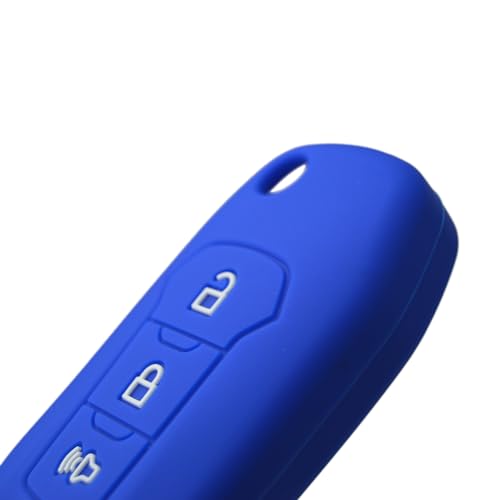 Image of Silicone Key Fob Cover Remote Protector for Ford F150 F250 F350 F450 F550 Raptor Ranger Transit Fusion Bronco EcoSport Escape Explorer Expedition Lightning Maverick XLT (Flip Key)