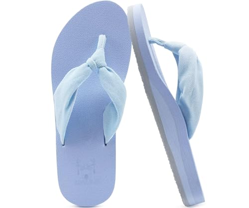 Image of KuaiLu Flip Flops for Women with Arch Support Summer Beach Thong Sandals | Comfortable Yoga Mat Walking Shoes Cushion Slip On Casual Outfits Indoor Outdoor