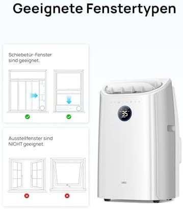 Bild 6 - Dreo Tragbare Klimaanlagen, 10.000 BTU AC Einheit für Schlafzimmer mit Drainagefreier Kühlung, APP/Stimme/Fernbedienung, 24h Timer mit Ventilator & Luftentfeuchter, AC515S