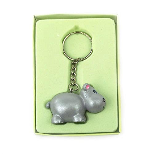 Homeford Firefly Imports Safari Key Chain Favors, 4-Inch, Baby Hippo