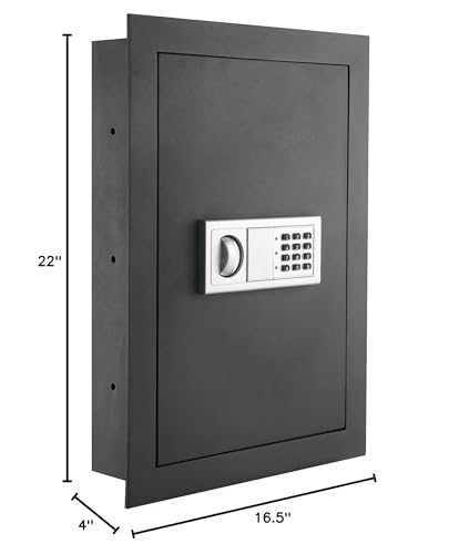 In-Wall Safe with Electronic Keypad and 2 Manual Override Keys - Protect Money, Jewelry, and Passports at Home or Business by Paragon Safes (Gray) thumbnail 10