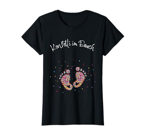 Karneval Konfetti Fasnacht Schwangerschaft werdende Mutter T-Shirt