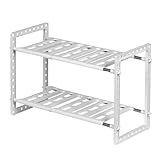 八番屋 シンク下ラック 押し入れ収納ラック キッチン収納 伸縮式 ホワイト