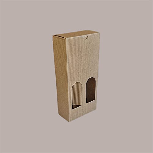Lucgel Caja estuche porta 2 botellas aceite o licor 500 ml Petit de papel ondulado habana 130 x 65 x 320 mm - 10 unidades -