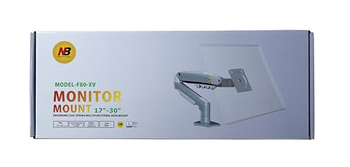 Image of TECVITY - F80 Multi Colours Gas-Struct Flexi Mount Desktop 17 inch to 30 inch Monitor Arm (Gray)