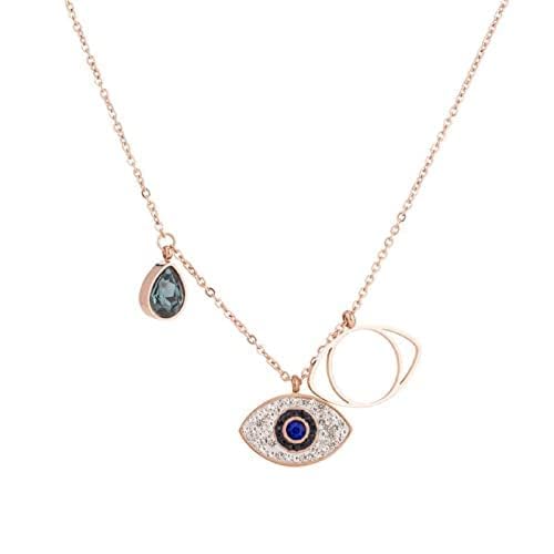 Charming Jewellery Rosegold Stainless Steel Latest Evil Eye Pendant Necklace (B0D8BLKDXJ) Amazon Price History, Amazon Price Tracker