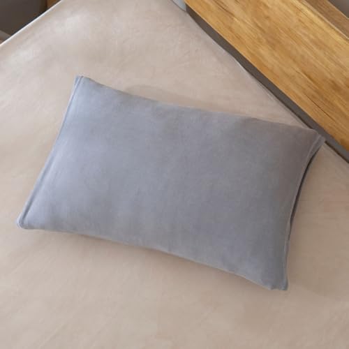 のびのび枕カバー 無地 ストレッチカバー ふわふわ タオル生地 綿100% 伸びる 低反発枕対応 変形枕対応 柔らかい クッションカバー 43×63cm ピローケース かわいい おしゃれ 洗える (グレー)