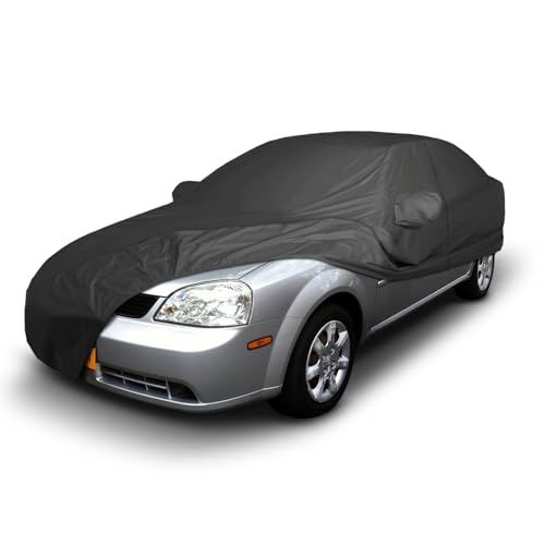 Image of iCarCover Premium Custom Car Cover for 2005-2008 Suzuki Forenza Wagon Heavy Duty Waterproof All Weather Rain Snow UV Sun Protector Custom Fit Full Exterior Indoor Outdoor Protection Car Cover (Black)