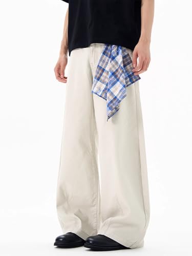 Men's Jeans Spring Summer American Retro Zipper Wide Leg Denim Long Pants for Men3