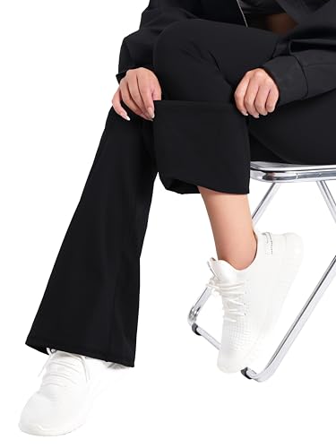 Image of Sunzel Flare Leggings, Crossover Yoga Pants with Tummy Control, High-Waisted and Wide Leg