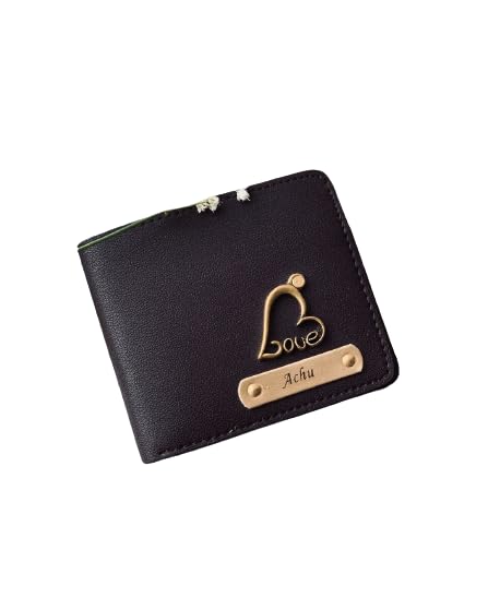 Personalised Men's Leather Wallet - Name & Logo Printed on Wallet for Gift, Black-image-48