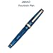 Jinhao 82 Fountain Pen - Acrylic Material Pen Barrel, Iridium Extra Fine Nib with Ink Converter Smooth Writing Pen Classic Design Transparent Fluorescent Blue (Gold Trim, EF)