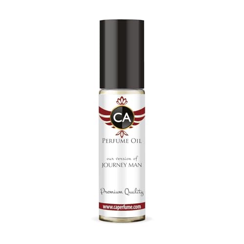 CA Perfume Impression of Journey Man for Men Perfume Oil Woody Spicy Scent Long Lasting Cologne for Men Travel Size TSA Ready Mini Parfum Body Oil Roll-on 0.33 Fl Oz 10ml