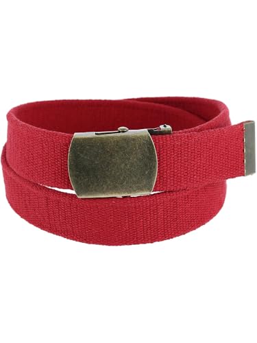 CTM Cotton Web 1.5 Inch Adjustable Military Buckle Belt3