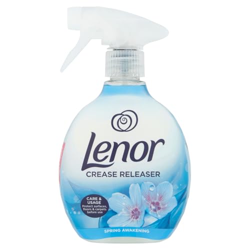 Lenor Crease Release Spray Spring Awakening Scent 500ml Fabric Wrinkle Remover & Clothes Freshener for Bedding, Curtains, Garments, Laundry & Upholstery | Includes an Epished Guide
