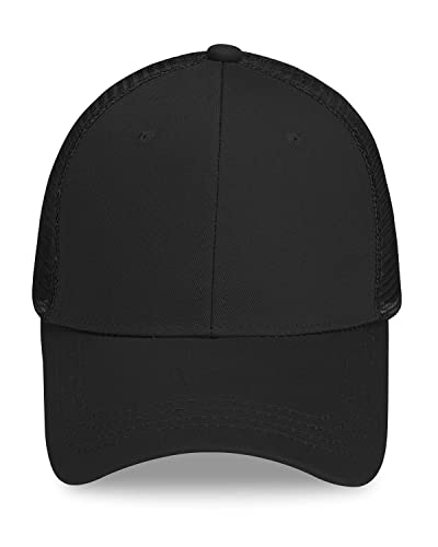 Livacasa Womens Baseball Cap, Cotton Womens Baseball Hat, Soft Hat, Unisex Adjustable Baseball Hats Black #TOP1
