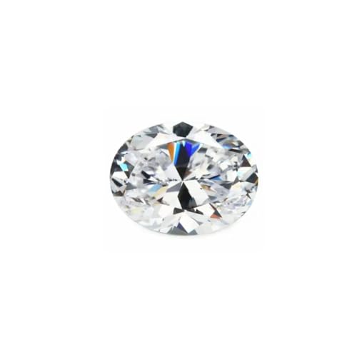 Grade AAA Cubic Zirconia Oval Cut Gemstone Egg Shape Faceted Transparent White Cubic Zirconia