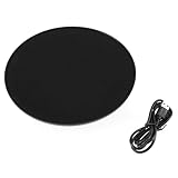 HOOWIFFY Espositore Rotante Elettrico Abs Nero, Base Girevole Regolabile Tre Velocità, Piattaforma per Esposizione Gioielli e Orologi, per Fotografia e Vetrine Professionali