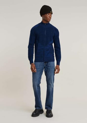 Miniatura 5 de G-Star Para Hombre 3d Biker Zip Through Knitted Sweater, Multicolor Imperial Blue Salute D25070-C259-G791 , L