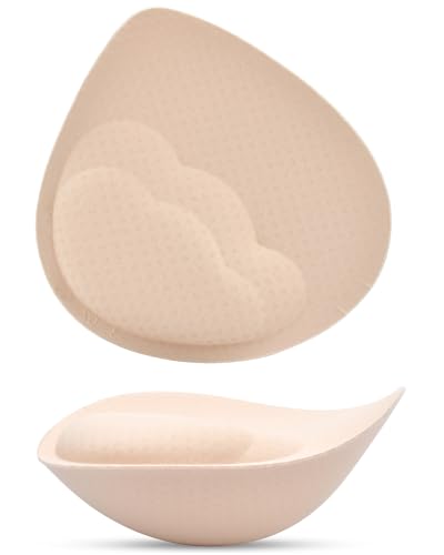 KSang Super Thick Bra Pads Inserts for Push Up, Bra Pads Breast Enhancers Add 1-2 Cups for Women Dresses, Swimsuits, Sport, Fit A/B